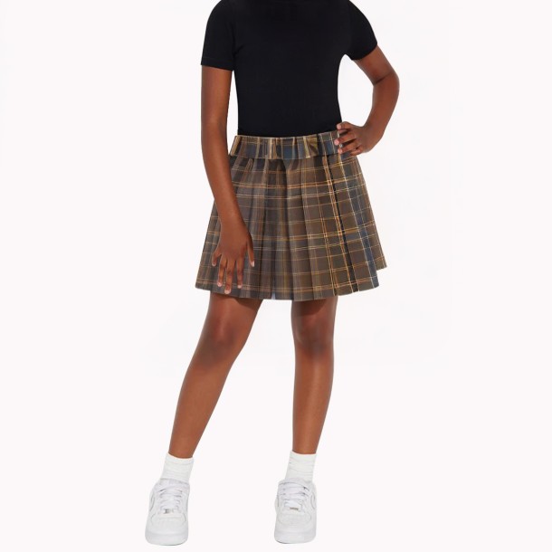 Fashionable Plaid Pleated Skirt
