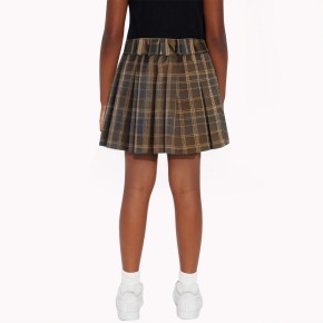 Fashionable Plaid Pleated Skirt