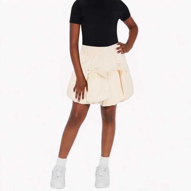 Off White Flower Bud Skirt