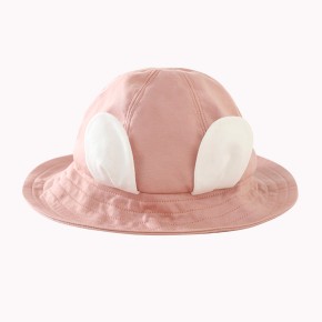 Children's Pink Rabbit Ear Fisherman Hat