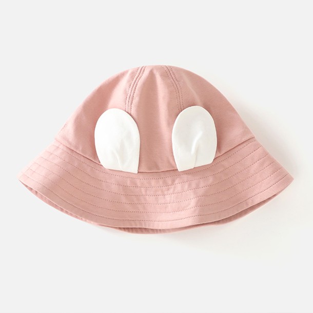 Children's Pink Rabbit Ear Fisherman Hat