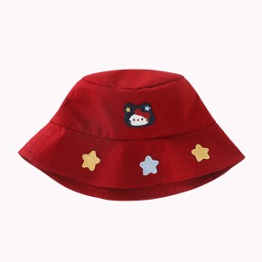Children's Casual Red Fisherman Hat