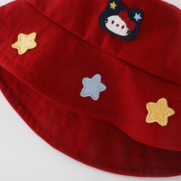Children's Casual Red Fisherman Hat