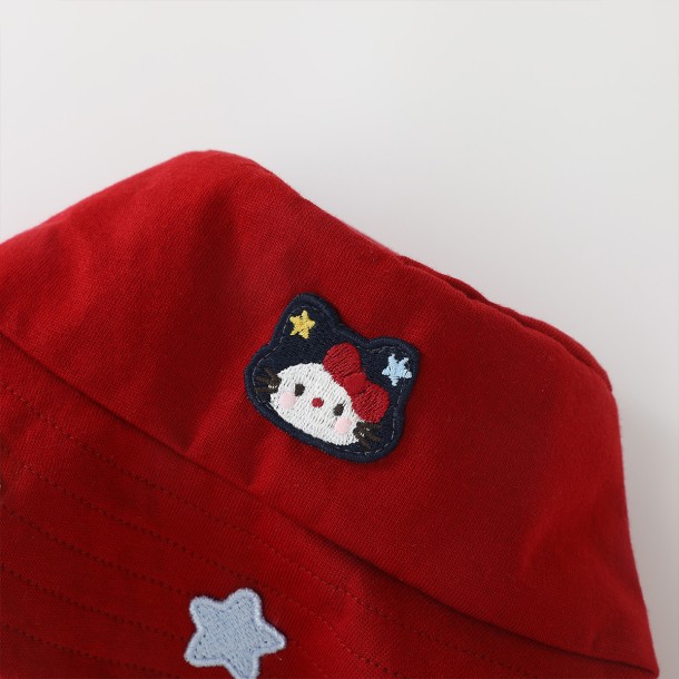 Children's Casual Red Fisherman Hat